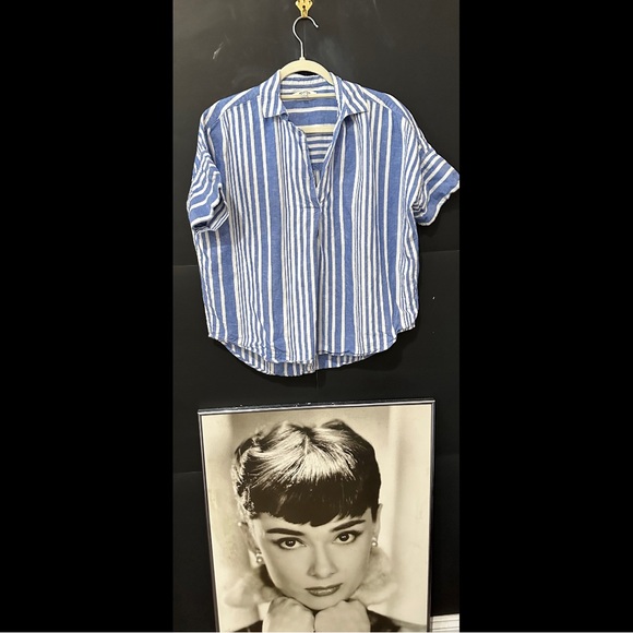 Madewell Courier Button-Back Shirt in Hinsdale Stripe - Picture 2 of 13